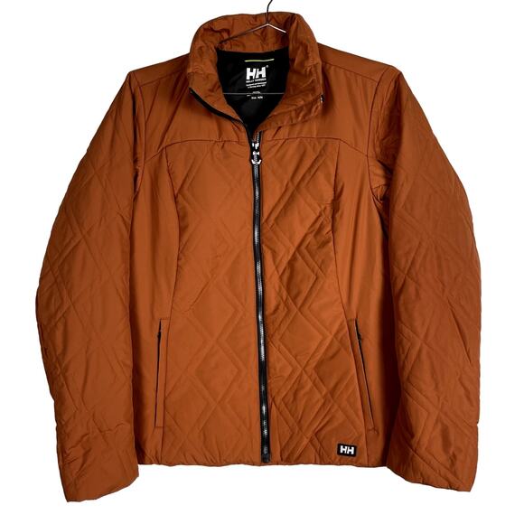 Helly Hansen Canyon Red Orange Quilted Insulator Jacket Size Medium Outdoorsy - Picture 5 of 14